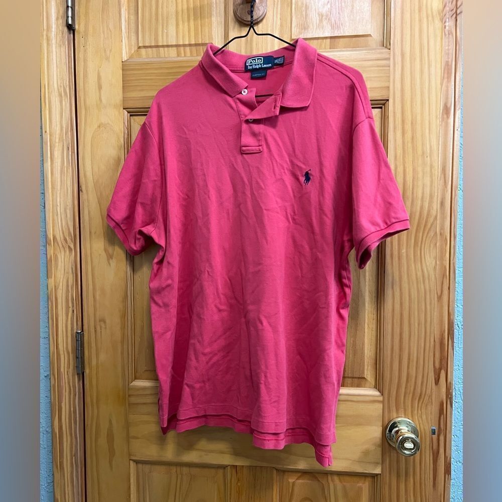 Polo by Ralph Lauren size XL pinky-red custom fit polo